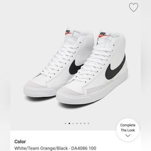 NIKE Blazer MID '77 White Black Team Orange Hightop Midtop Leather
